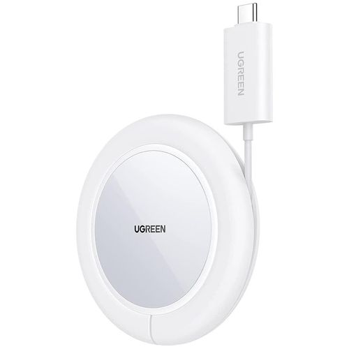 Ugreen CD245 40123 wireless Qi / MagSafe charger 15W with USB-C cable - white, Ugreen 6957303841233 6957303841233