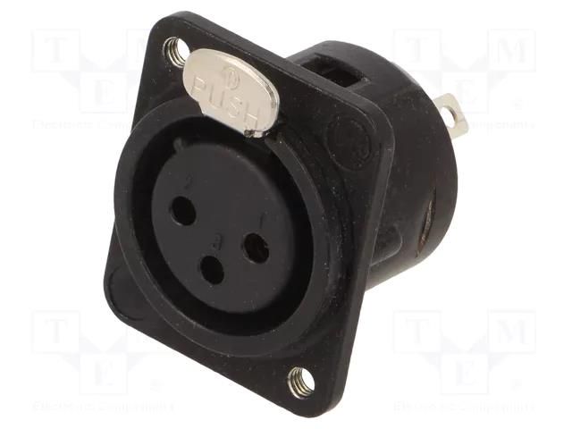 connector CHASS. CON. FEMALE 3POLE B W/M3 NEUTRIK NTR-NC3FDM3-L-B-1