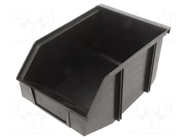 Cuvette; ESD; L: 233mm; W: 159mm; H: 120mm; black STATICTEC PRT-STP1103
