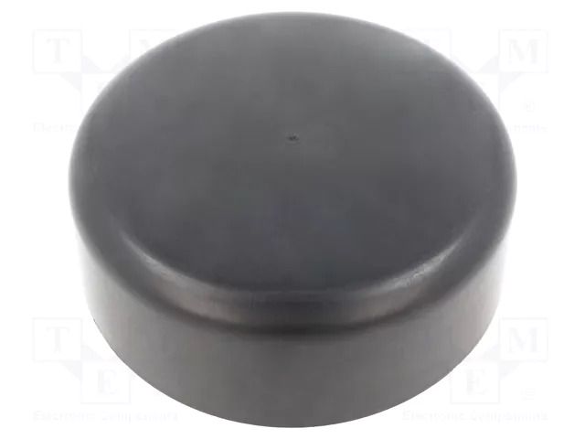 Container: box; ESD; Ht: 45mm; black; Ø: 120mm; round STATICTEC PRT-STP1120