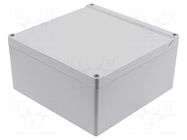 Enclosure: multipurpose; X: 180mm; Y: 180mm; Z: 90mm; 1555; grey; IP68 HAMMOND HM-1555WA2GY