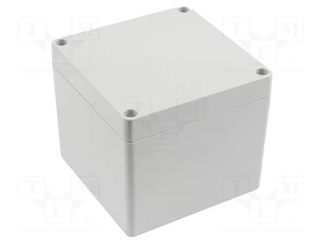 Enclosure: multipurpose; X: 105mm; Y: 105mm; Z: 90mm; 1554; grey; IP68 HAMMOND HM-1554LA2GY