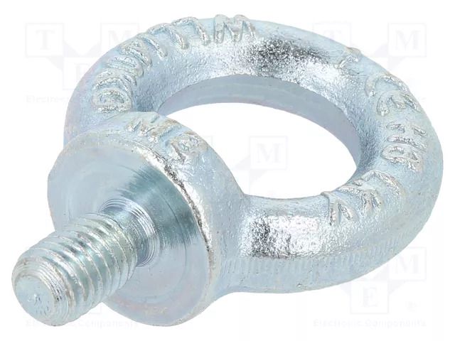 Lifting eye bolt; M8x13; Head: eye; steel; zinc; DIN 580; Ø: 20mm ELESA+GANTER DIN580-M8-ST