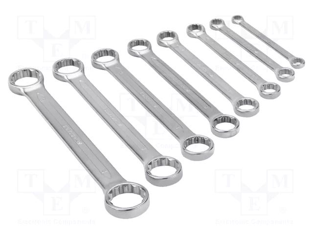 Wrench-set; box; tool steel; 8pcs. BAHCO SA.4M/8