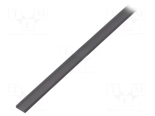 Cover for LED profiles; black; 2m; Kind of shutter: C; push-in TOPMET TOP-76330041S