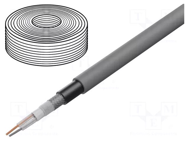 Wire: microphone cable; 2x0.35mm2; black; OFC; -30÷75°C; double TASKER TAS-C128-BK/PE
