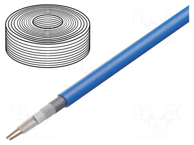 Wire: microphone cable; 2x0.35mm2; blue; OFC; -15÷70°C; PVC TASKER TAS-C128-BLUE