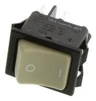 ROCKER SWITCH, DPST, 20A, 125VAC, PANEL RB242D142R