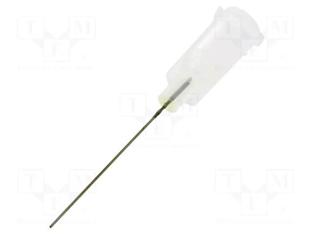 Needle: steel; 1"; Size: 27; straight; 0.2mm; Body: semi-transparent FISNAR FIS-27-1-ES