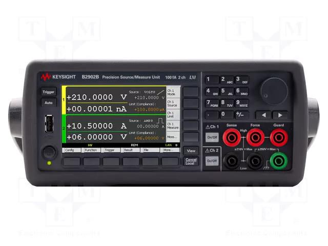 Device: source-measure; 210V; Iout: 3.03A; Ch: 1; 31.8W; 100nVDC KEYSIGHT B2902B