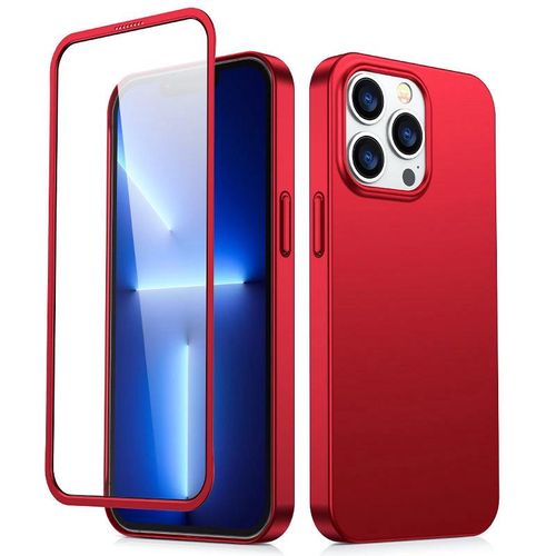 Joyroom 360 Full Case front and back cover for iPhone 13 Pro + tempered glass screen protector red (JR-BP935 red), Joyroom 6941237161611 6941237161611