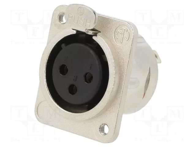 connector CHASS. CON. FEMALE 3POLE L W/M3 NEUTRIK NTR-NC3FDM3-L-1