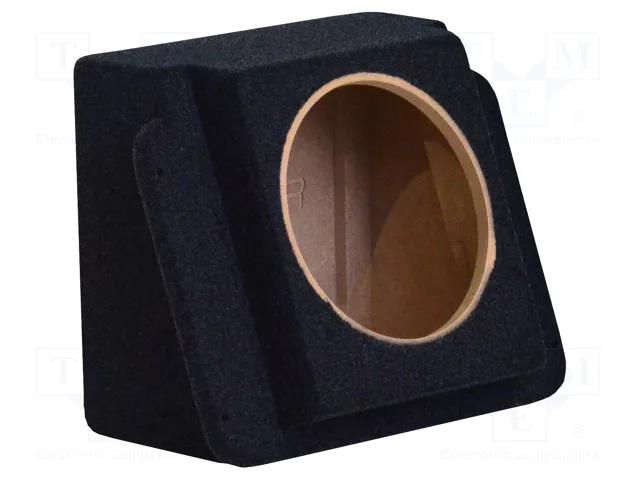 Car loudspeaker enclosure; MDF; black melange; 200mm; BMW; 8l BASSER OBGL.BMW.19