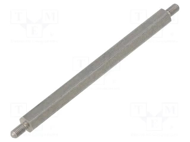 Screwed spacer sleeve; 65mm; Ext.thread: M3; hexagonal DREMEC TMM-M3X65/DR444