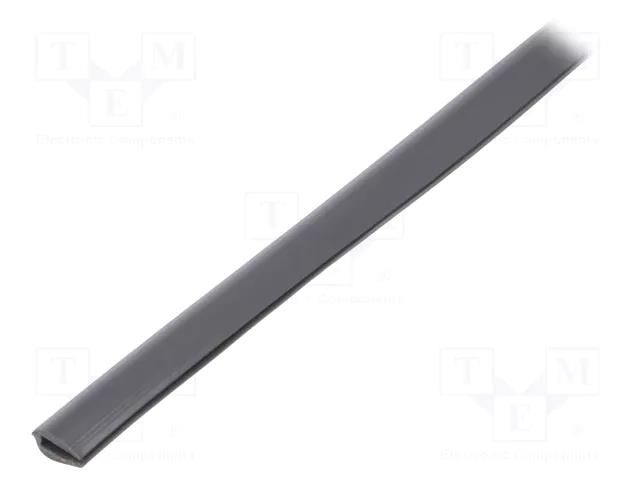 Hole and edge shield; PVC; L: 10m; grey; H: 9mm; W: 5mm; -30÷70°C KURANT EP-1.5/GY