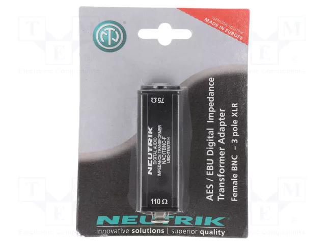 connector AES/EBU COUPLER FEM. XLR/BNC NEUTRIK NTR-NADITBNC-F