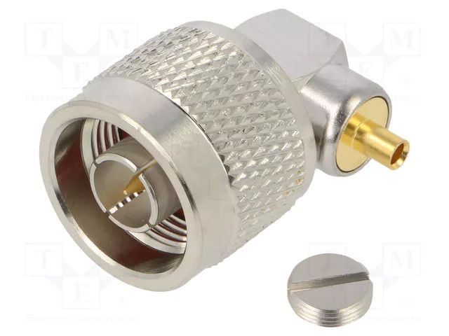 Connector: N; plug; male; angled 90°; 50Ω; soldering; for cable AMPHENOL RF 172235