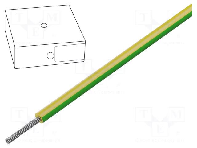 Wire; ÖLFLEX® HEAT 125 SC; 1x1.5mm2; stranded; Cu; yellow-green LAPP HEAT125SC-1.5GRYL