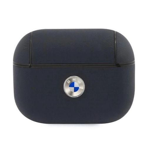 BMW BMAPSSLNA AirPods Pro cover granatowy/navy Geniune Leather Silver Logo, BMW 3666339009441 3666339009441