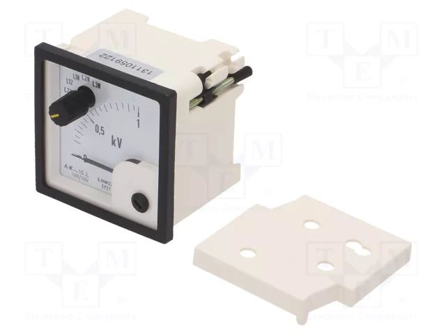 Voltmeter; on panel; VAC: 0÷1kV; Class: 1.5; True RMS; Umax: 300V LUMEL EP27-NC7000000