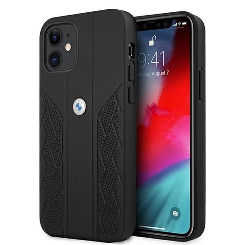 BMW Leather Curve Perforate Case for iPhone 12 mini - Black, BMW 3666339010898 3666339010898