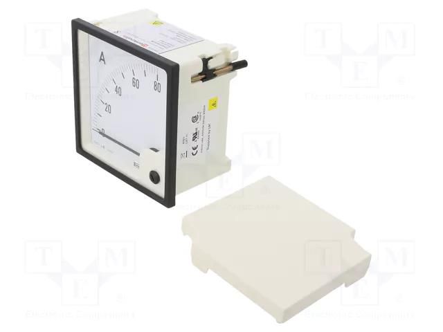 Ammeter; on panel; I DC: 0÷80A; Class: 1.5; 96x96mm CROMPTON - TE CONNECTIVITY E244-01A-G-28