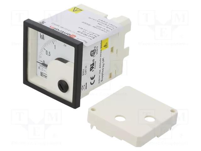 Ammeter; on panel; I AC: 0÷1.2kA,2.4kA; True RMS; Class: 1.5 CROMPTON - TE CONNECTIVITY E242-752-G-38