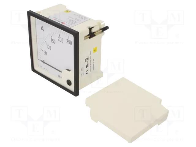 Ammeter; on panel; I DC: 0÷250A; Class: 1.5; 96x96mm CROMPTON - TE CONNECTIVITY E244-01A-G-12