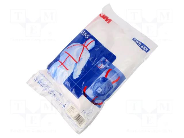 Protective coverall; Size: L; white; 4565; with red seams 3M 3M-7000034773