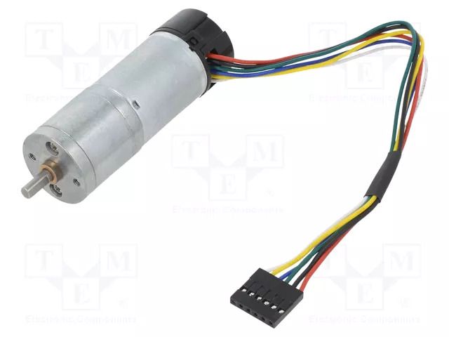 Motor: DC; with encoder,with gearbox; LP; 6VDC; 2.4A; 11rpm; 499: 1 POLOLU POLOLU-4831
