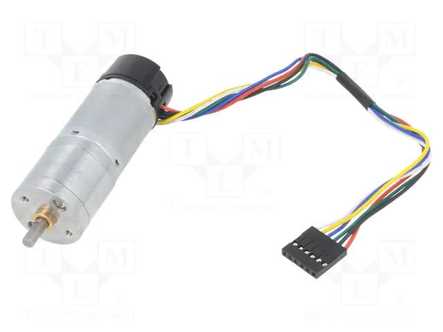 Motor: DC; with encoder,with gearbox; LP; 6VDC; 2.4A; 25rpm; 227: 1 POLOLU POLOLU-4829