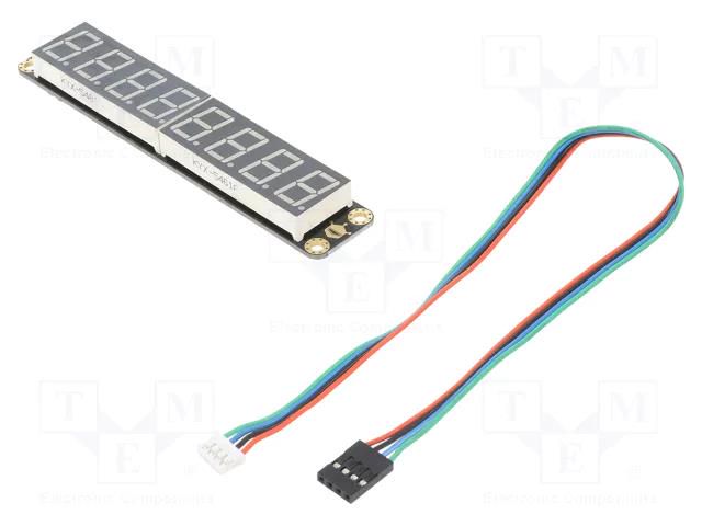 Display: LED; No.char: 8; green; 117x22mm; Gravity; 5VDC; -40÷85°C DFROBOT DF-DFR0646-G