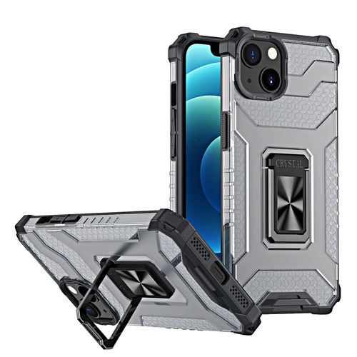 Crystal Ring Case Kickstand Tough Rugged Cover for iPhone 13 black, Hurtel 5907769330896