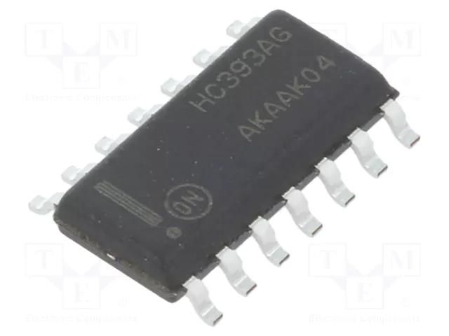IC: digital; asynchronous counter; Ch: 2; CMOS,TTL; HC; SMD; SO14 ONSEMI MC74HC393ADG