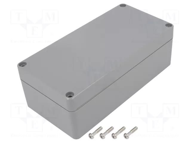 Enclosure: multipurpose; X: 80mm; Y: 160mm; Z: 55mm; ABS; light grey GAINTA A368-IP68