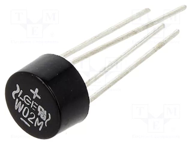 Bridge rectifier: single-phase; Urmax: 200V; If: 1.5A; Ifsm: 50A LUGUANG ELECTRONIC W02M-LGE