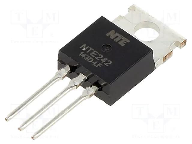 Transistor: PNP; bipolar; 80V; 4A; 60W; TO220 NTE Electronics NTE242