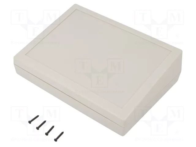 Enclosure: desktop; X: 189mm; Y: 134mm; Z: 54.6mm; ABS; light grey GAINTA G1183G