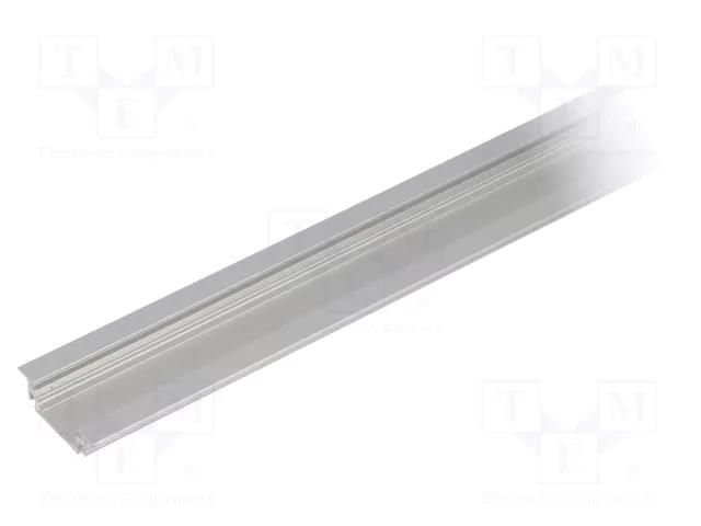 Profiles for LED modules; natural; L: 2m; GROOVE10; aluminium TOPMET TOP-GROOVE10/A-2M