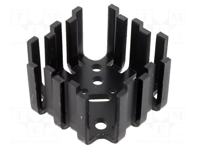 Heatsink: extruded; SOT32,TO3,TO66,TO9; black; L: 46mm; W: 46mm ALUTRONIC FI321/SE