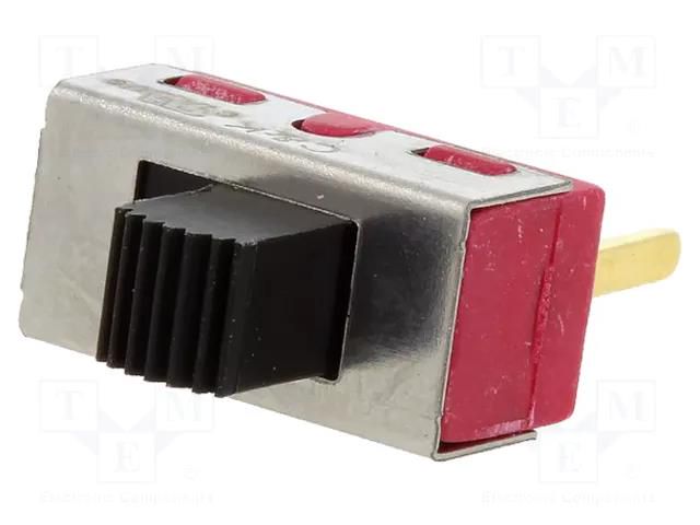 Switch: slide; Pos: 2; SPDT; 6A/120VAC; 0.4A/28VDC; ON-ON; THT; 1000 C&K 1101M2S3CGE2