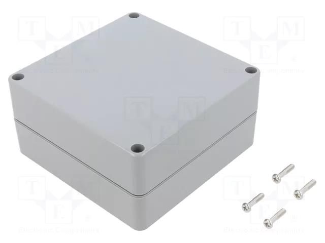 Enclosure: multipurpose; X: 120mm; Y: 120mm; Z: 60mm; ABS; light grey GAINTA A386-IP68