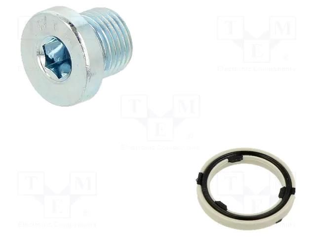 Protection cap; zinc plated steel; Thread: G 1/8"; 3.5Nm FESTO B-1/8