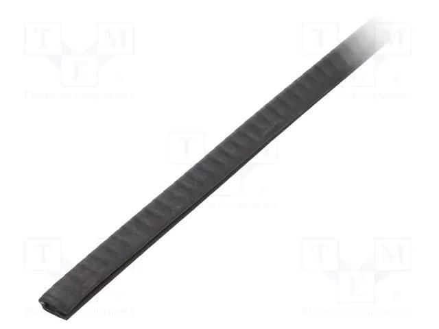 Hole and edge shield; PVC; L: 10m; black; H: 9mm; W: 6mm; industrial RST ROZTOCZE UR-4.9.01-10M