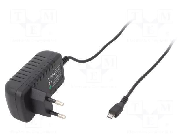 Power supply: switching; mains,plug-in; 5VDC; 2A; 10W; 81.27%; POSB POS POSB05200A-MICRO