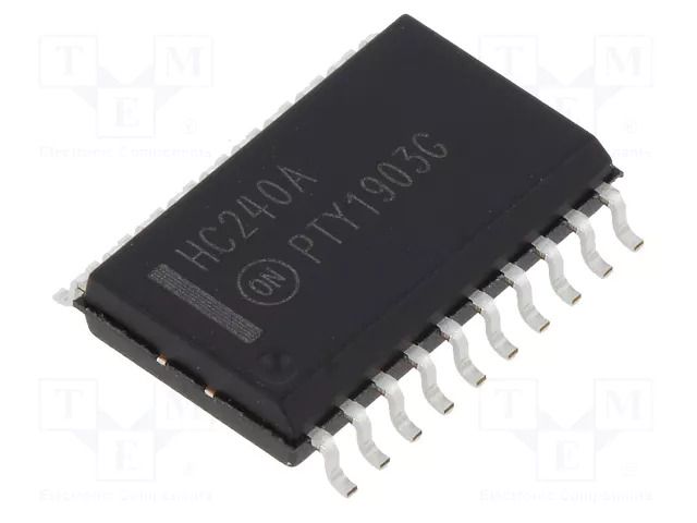 IC: digital; buffer,inverting,line driver; Ch: 8; CMOS,TTL; SMD ONSEMI MC74HC240ADWG