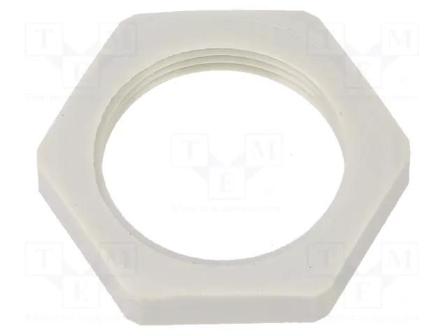 Nut; Thread: metric; polyamide; PMAFIX MN; grey; Pitch: 1.5; 32mm PMA I-GMN-M25