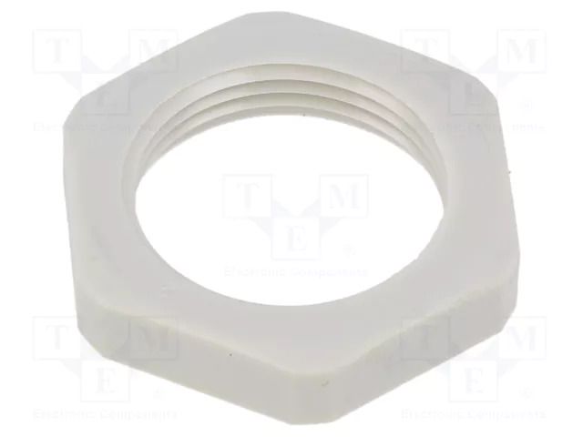 Nut; Thread: PG; polyamide; PMAFIX MN; grey; 30mm; Thread: PG16 PMA I-GMN-16