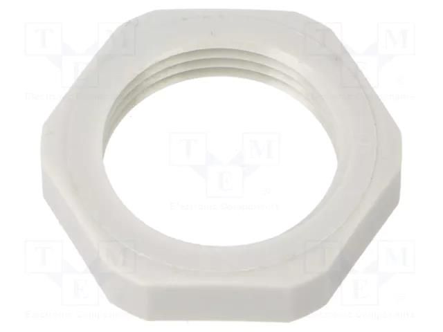 Nut; Thread: PG; polyamide; PMAFIX MN; grey; 27mm; Thread: PG13,5 PMA I-GMN-13
