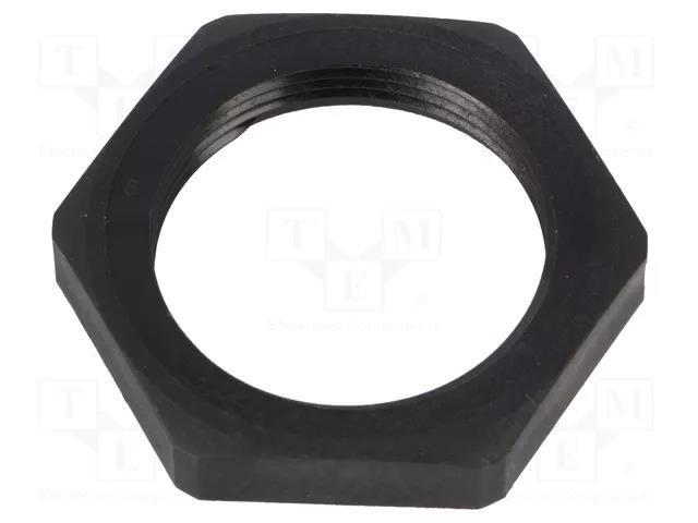 Nut; Thread: metric; polyamide; PMAFIX MN; black; Pitch: 1.5; 41mm PMA I-BMN-M32
